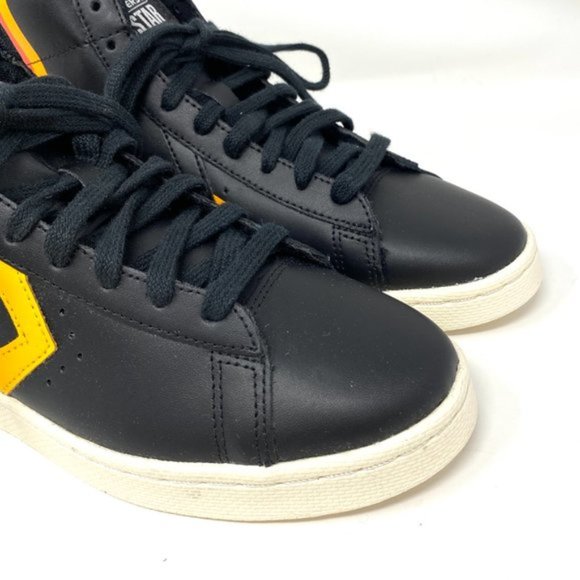 💖MEGA SALE💖Converse Women 271168C PRO LEATER Black Gold Basketball Sneakers - Picture 4 of 9